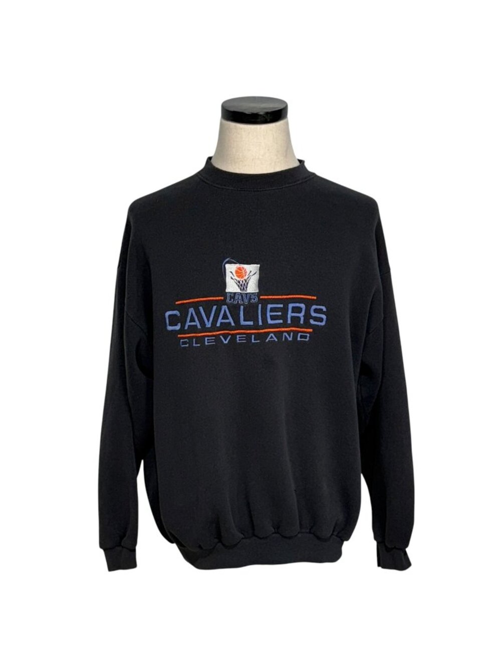 Cleveland Cavaliers 90s Vintage Sweatshirt X-Large Black Heavyweight Crewneck